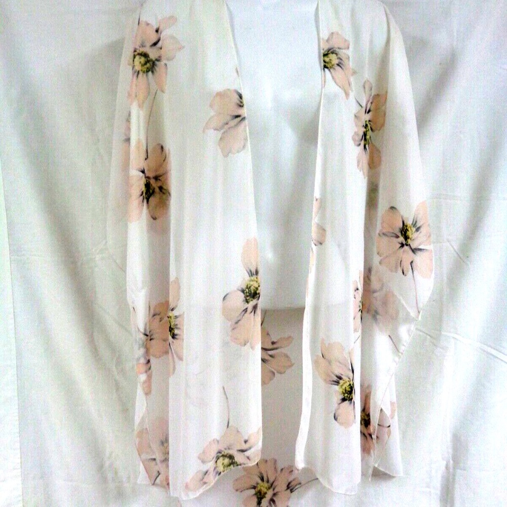EMORY PARK SHEER KOMONO LT CORAL POPPIES SZ S